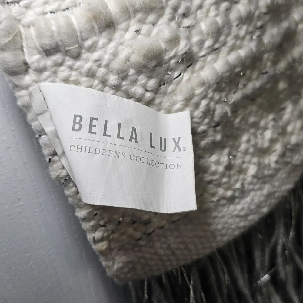 Bella Luxx Woven Wall Hanging Grey And White Wool Yarn Cotton Boho Decor